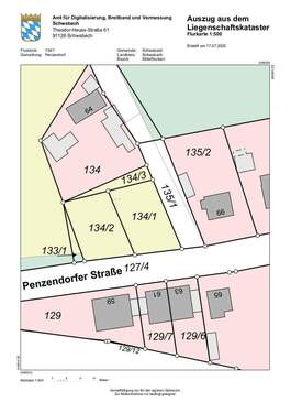 amtl. Lageplan heute - Grundstück in Schwabach