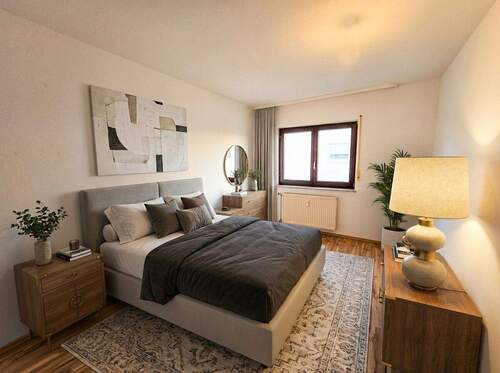 Schlafzimmer möbliert - 