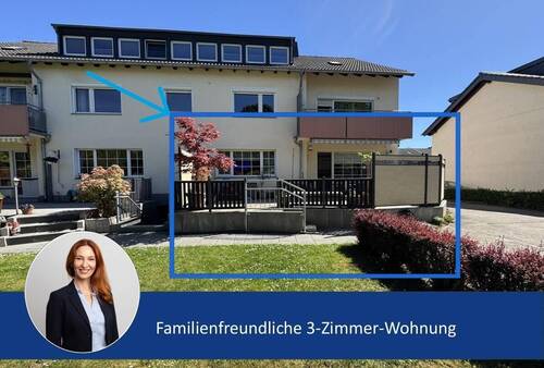 Außeneinsicht/Gartenseite - Familienfreundliche 3-Zimmer-Wohnung mit Sonnenterrasse