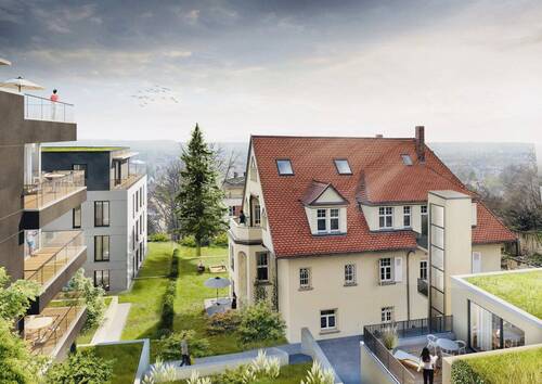 Rückansicht mit Aufzug - 