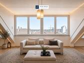 Titel - Maisonette-Dachgeschosswohnung im Heusteigviertel mit privatem Liftzugang, Dachterrasse und Garage