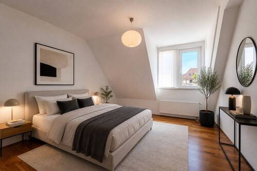 Ruhiges Schlafzimmer 1 (KI-gestaged) - 