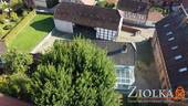 Luftbild von Wohnhaus und Scheune - 