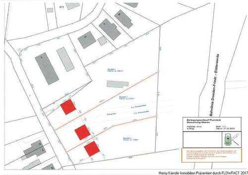 Zerlegungsentwurf - Grundstück in Niederau
