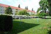 Gartenansicht - kleine 3-Raum-Wohnung mit Balkon in ruhiger und grüner Lage in Dresden-Striesen
