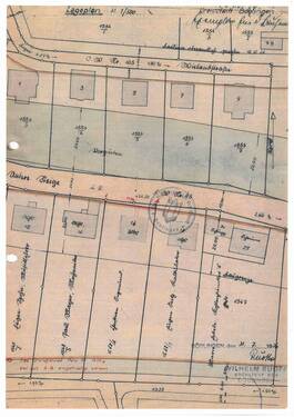 Lageplan aus Baugesuch - Grundstück in Böblingen