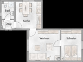 Grundriss Wohnung II - 
