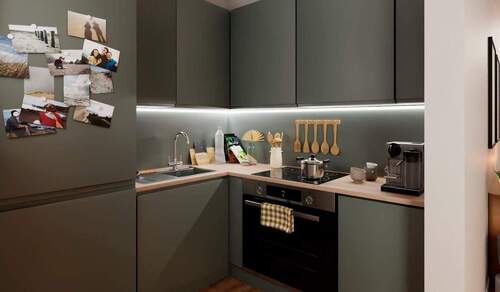 Offene Küche - Etagenwohnung mit 55,20 m&sup2; in Wildau zum Kaufen