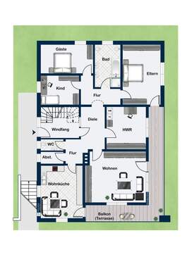 Erdgeschoss/Obergeschoss - 