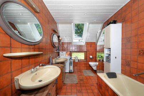 Das Badezimmer im Anbau - 