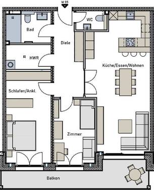 Whg. 5 - Etagenwohnung mit 99,50 m² in Trier zum Kaufen
