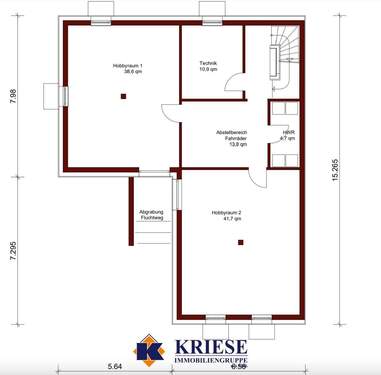 Kellergeschoss mit Hobbyraum 2 - 