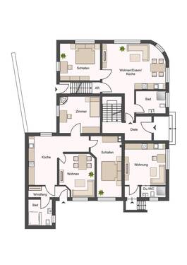 Mehrfamilienhaus -Erdgeschoss - 