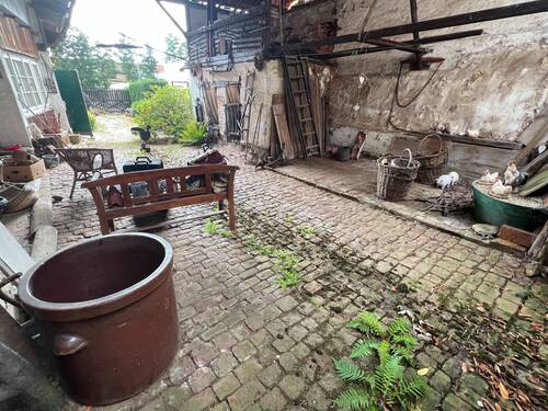 Ansicht überdachter Innenhof/Scheune - 