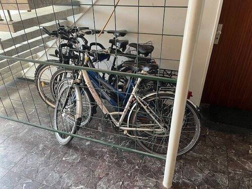 Fahrrad-Ständer ordentlich im Haus-Flur - 