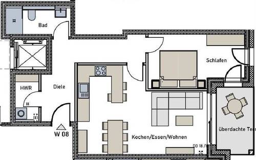 Whg_8 - 2 Zimmer Etagenwohnung in Trier