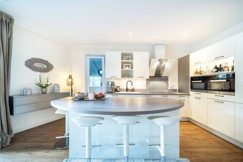 Küchenbereich mit Frühstücksplatz - Doppelhaushälfte mit 151,10 m&sup2; in Versmold zum Kaufen