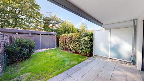 nicht einsehbarer Garten - Bezugsfreie 2-Zimmer-Gartenwohnung mit TFG-Stellplatz - sofort verfügbar