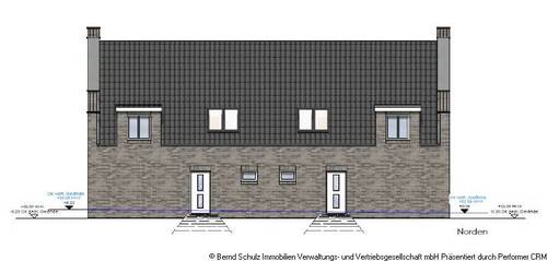 Ansicht Norden - 4 Zimmer Doppelhaushälfte in Hamburg