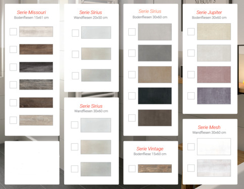 Fliesenauswahl Beispiele - 