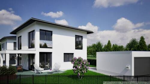 Hausansicht Süd_Planungsbeispiel_Garagenplatzierun - Grundstück zum Kaufen in Gräfelfing