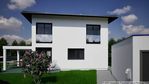 Hausansicht Süd_Planungsbeispiel_Garagenplatzierun - Grundstück in Gräfelfing