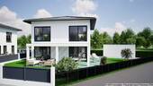 Hausansicht West_Planungsbeispiel_Garagenplatzieru - Grundstück in Gräfelfing zum Kaufen