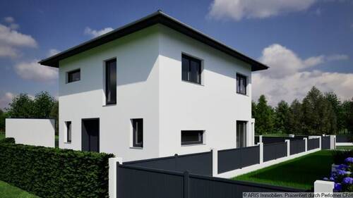 Hausansicht Ost_Planungsbeispiel_Garagenplatzierun - 