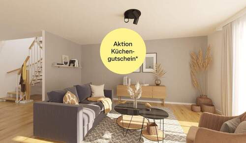 Helles Wohnzimmer - Sofort bezugsfertige Doppelhaushälfte in ruhiger Umgebung am Saaler Bodden