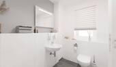 Modernes Gäste-WC im Erdgeschoss - Doppelhaushälfte mit 131,70 m&sup2; in Ribnitz-Damgarten zum Kaufen