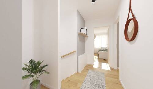 Heller und freundlicher Flur im Obergeschoss - 