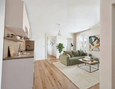 Einrichtungsbeispiel Wohnen-Essen-Kochen - 