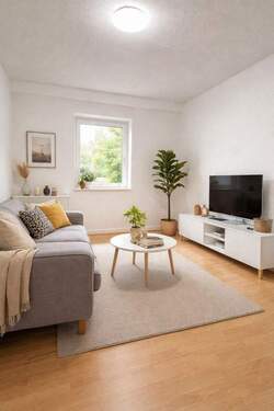 Wohnzimmer - Attraktive 72 m² Wohnung in Düsseldorf-Heerdt - ruhig & gut angebunden