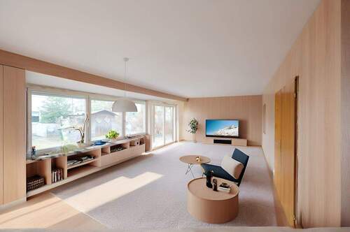 Wohnen Ansicht 2 visualisiert - Doppelhaushälfte mit 134,00 m&sup2; in Regensburg zum Kaufen