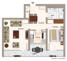 Grundriss - 2 Zimmer Etagenwohnung zum Kaufen in Erlangen