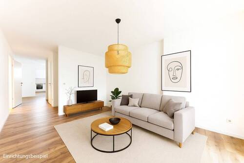 Wohnzimmer - Wohnbeispiel - 3 Zimmer Etagenwohnung zum Kaufen in Köln