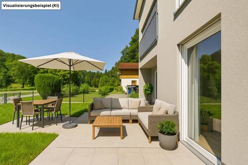 Einrichtungsvorschlag Terrasse - 6 Zimmer Einfamilienhaus in Traunstein