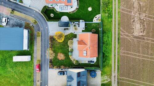 Vogelperspektive - Einfamilienhaus mit 130,00 m² in Donnersdorf zum Kaufen