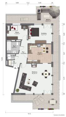 Bild 2 - 3 Zimmer Etagenwohnung zum Kaufen in Timmendorfer Strand / Niendorf