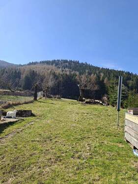 Durchgang zum Wald und wiese - Einfamilienhaus mit 100,00 m&sup2; in Waltersdorf zum Kaufen