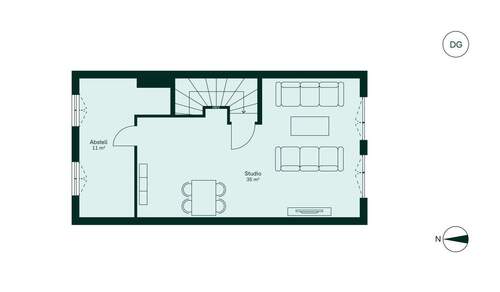 Ausgebautes Dachstudio und ein großer Abstellraum sorgen für zusätzlichen Platz - 