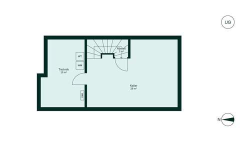 Hier gibt es genug Stauraum im Untergeschoss - 