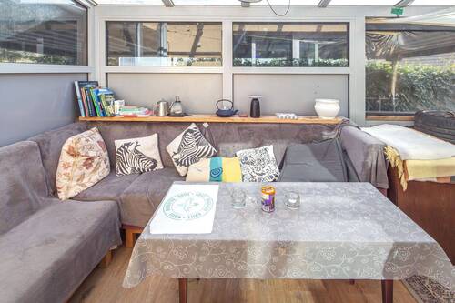 Überdachte Süd-Terrasse am Wohnzimmer - 