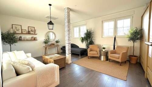 Wohnzimmer Obergeschoss virtuell gestaltet - 