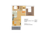 Grundriss Whg. 1-4-7 (nicht maßstabsgetreu - kann vom Original abweichen) - Terrassenwohnung mit 79,10 m&sup2; in Krumbach zum Kaufen