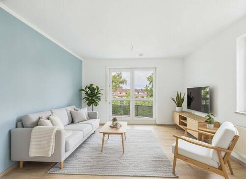 Wohnzimmer KI - 2 Zimmer Etagenwohnung zur Miete in Bamberg