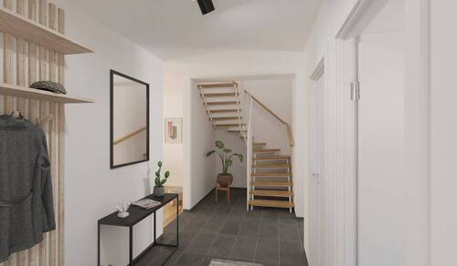 Visualisierung des Eingangsbereiches im Einfamilie - 4 Zimmer Einfamilienhaus zum Kaufen in Biesenthal