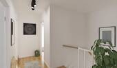 Visualisierung des Flurs im Obergeschoss des Einfa - 