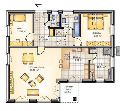 Erdgeschoss - Bungalow mit 115,00 m&sup2; in Jade zum Kaufen