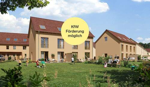 Visualisierung des Doppelhauses Neuseengärten_Kfw - Komfortables Wohnen am See - 474.300,00&nbsp;EUR Kaufpreis, ca.&nbsp; 113,50&nbsp;m&sup2;&nbsp;Wohnfl&auml;che